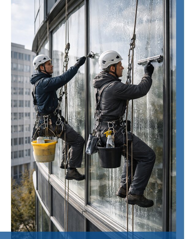 Мойка панорамных окон в Минусинске от 356 р. заказать у ВЫСОТНИК-Мнс