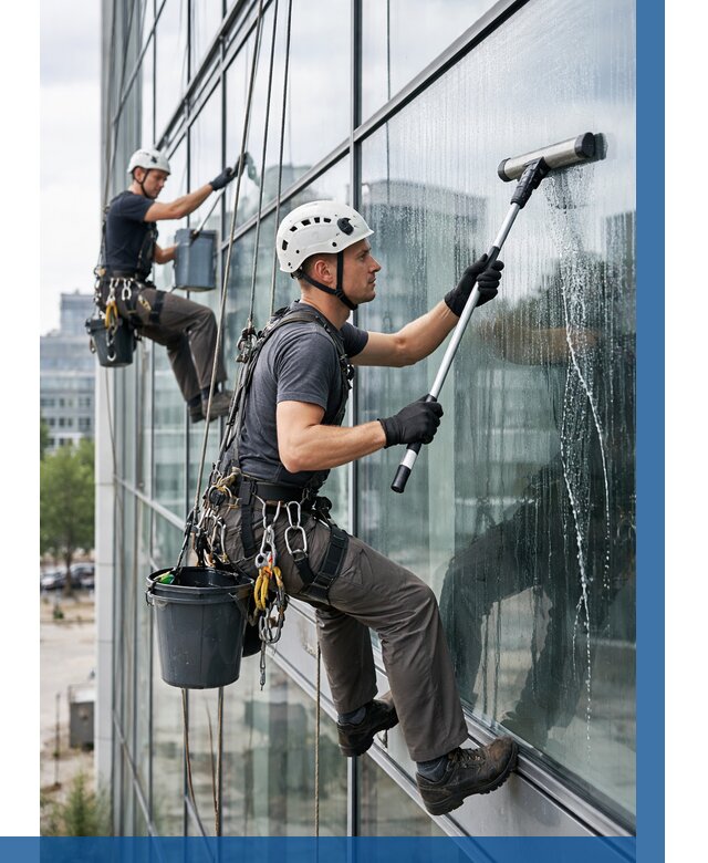 Мойка витражей альпинистами в Минусинске от 711 р. под ключ|ВЫСОТНИК-Мнс