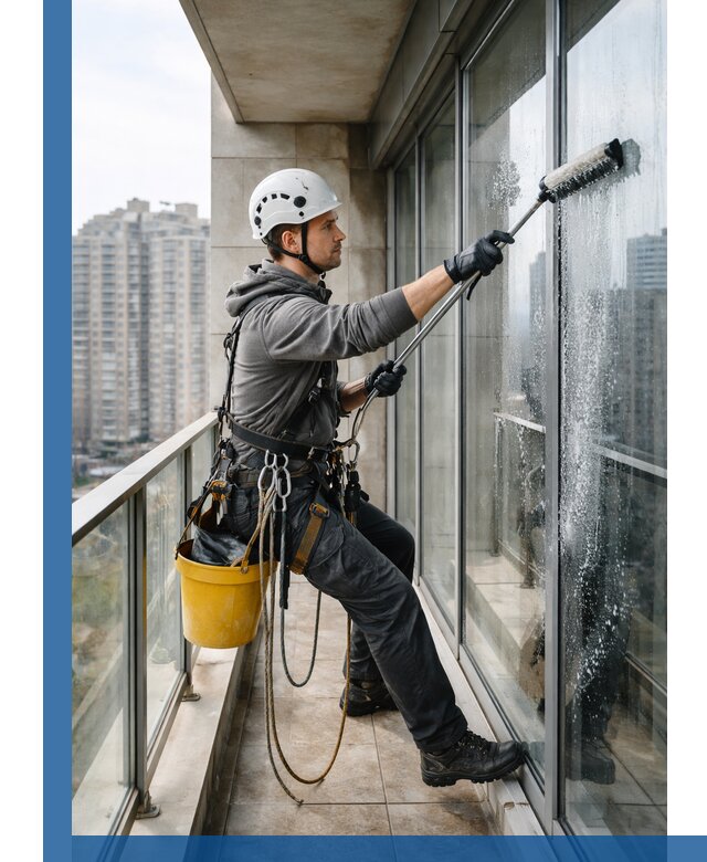 Профессиональная мойка балконного остекления в Минусинске