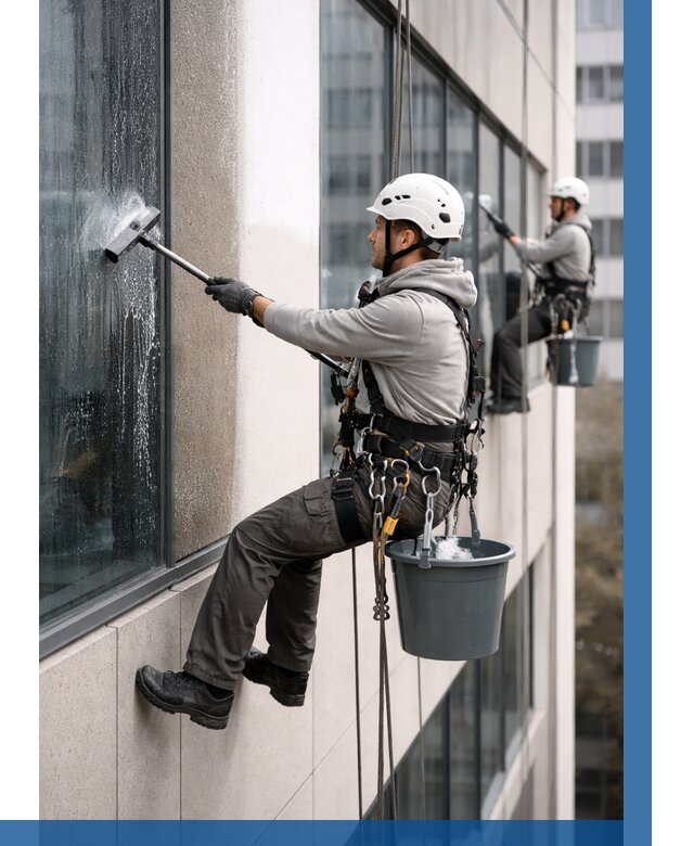 Мойка фасадов зданий в Минусинске под ключ от 356 р. | ВЫСОТНИК-Мнс