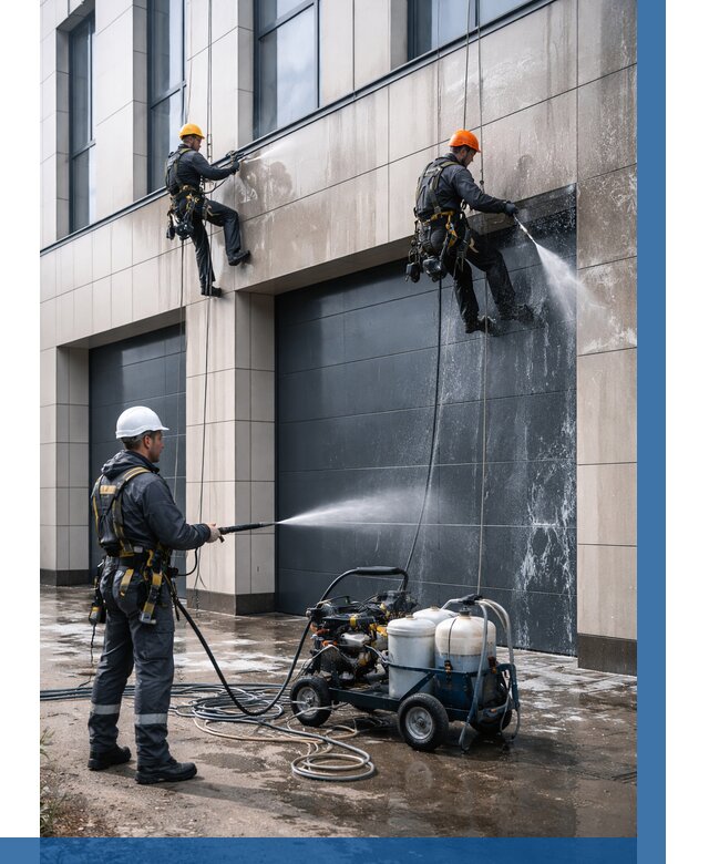 Послестроительная мойка фасада в Минусинске от 305 р. | ВЫСОТНИК-Мнс