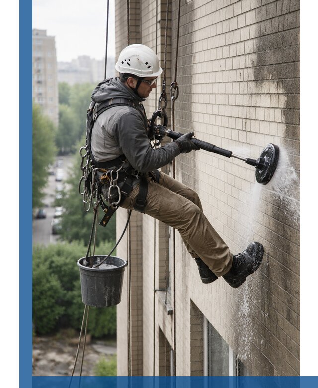 Очистка фасада от копоти в Минусинске профессионально и безопасно