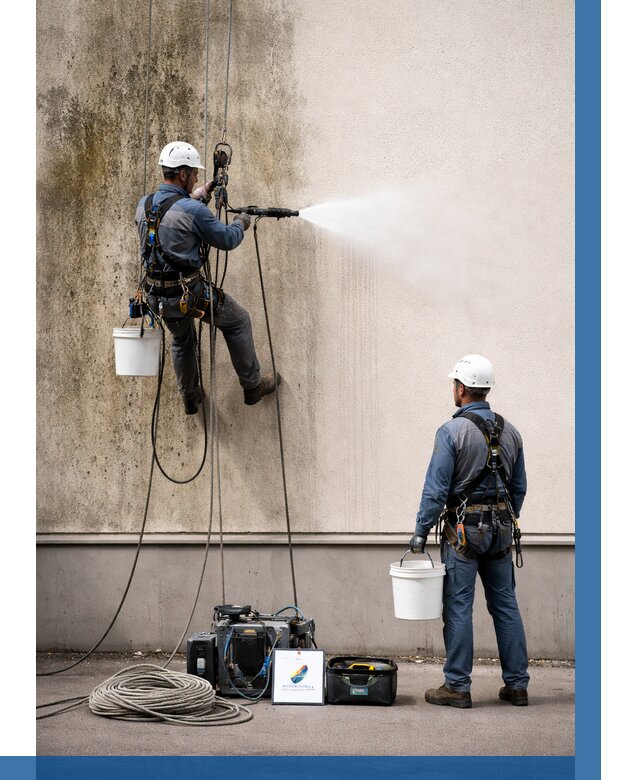 Очистка фасада от плесени в Минусинске от 305 р. | ВЫСОТНИК-Мнс