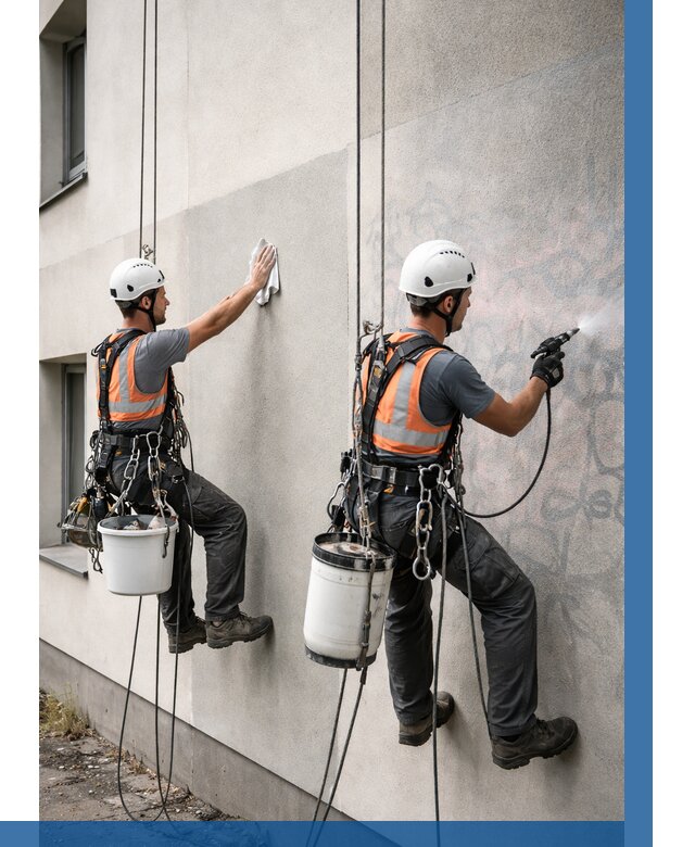 Антиграффити покрытие фасада в Минусинске от 610 р. | ВЫСОТНИК-Мнс