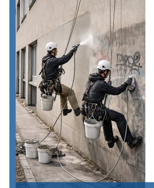 Антиграффити покрытие фасада с защитой от надписей в Минусинске