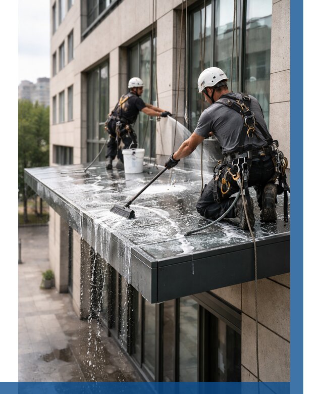 Мойка козырьков и навесов в Минусинске от 3556 р. | ВЫСОТНИК-Мнс