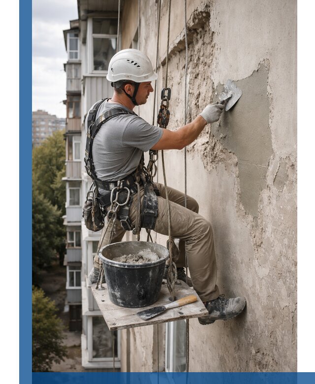 Восстановление фасадной штукатурки в Минусинске с гарантией качества
