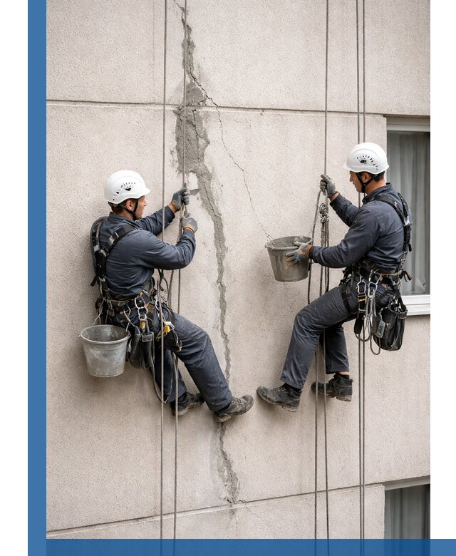 Заделка трещин на фасаде в Минусинске с гарантийным ремонтом