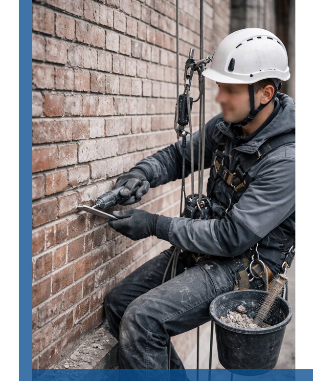 Расшивка кирпичных швов фасадов и стен, ремонт в Минусинске