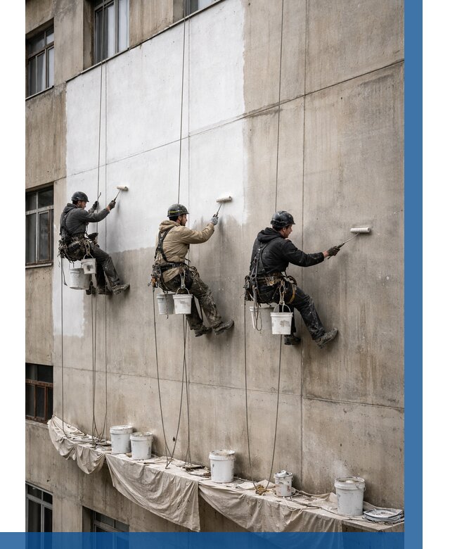 Покраска бетонного фасада в Минусинске от 356 р за м2 | ВЫСОТНИК-Мнс