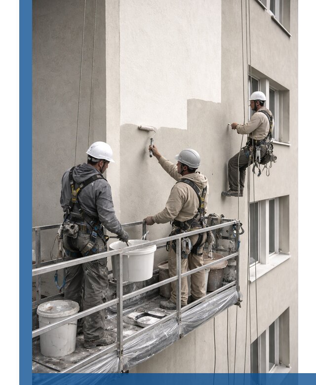 Покраска оштукатуренного фасада в Минусинске под ключ с гарантией