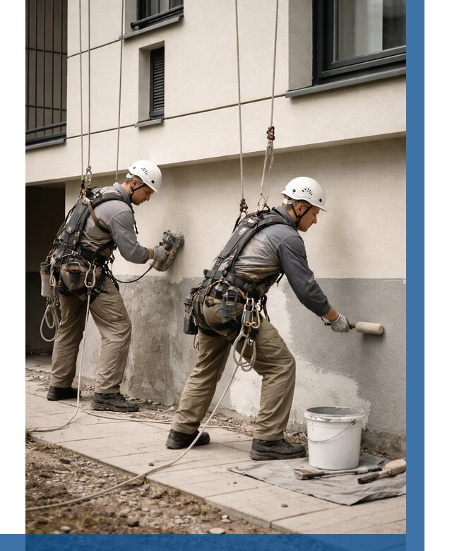 Окраска цоколя здания в Минусинске от 457 р. под ключ | ВЫСОТНИК-Мнс