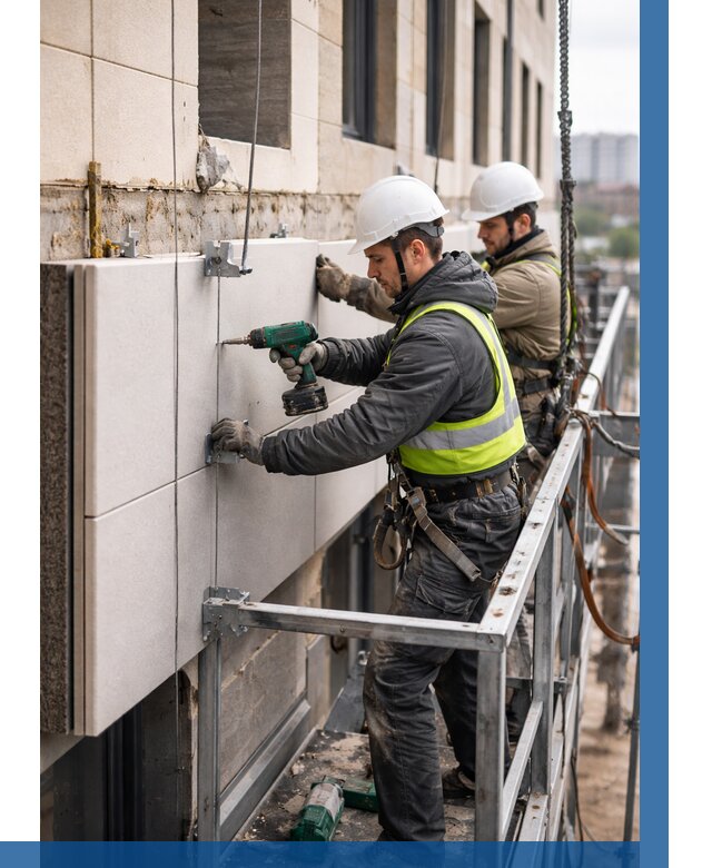 Монтаж фасадных термопанелей в Минусинске от 1524 р. | ВЫСОТНИК-Мнс