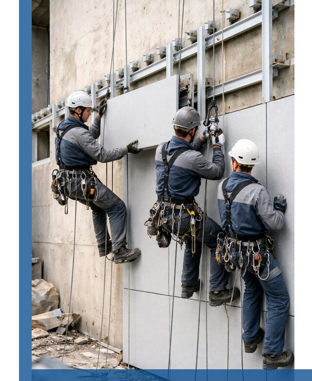 Монтаж вентилируемого фасада в Минусинске под ключ с гарантией качества