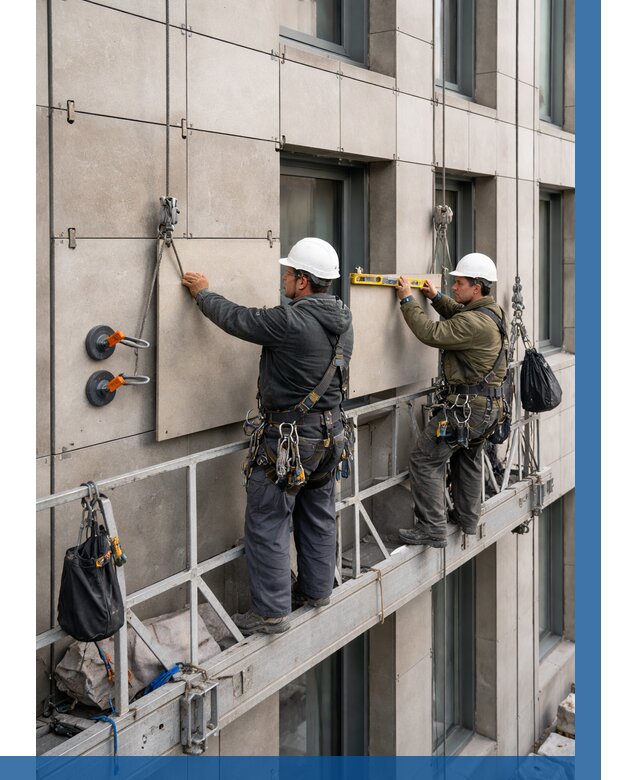 Монтаж керамогранита на фасад в Минусинске от 2540 р. | ВЫСОТНИК-Мнс