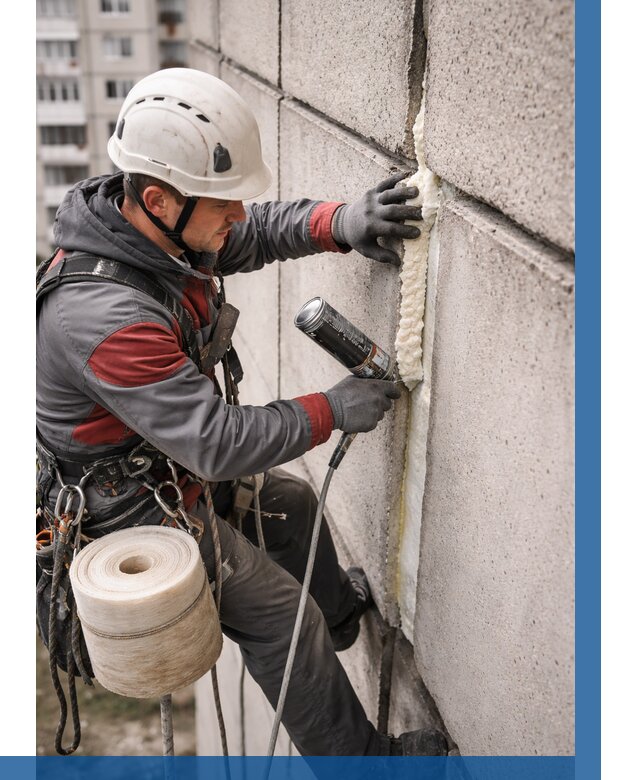 Утепление межпанельных швов в Минусинске от 711 р. | ВЫСОТНИК-Мнс