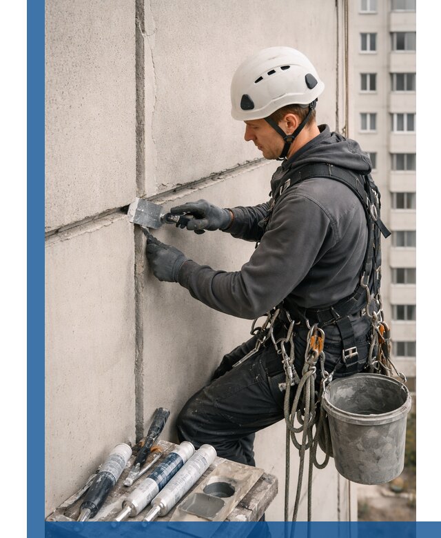 Ремонт межпанельных швов в Минусинске герметизация и восстановление