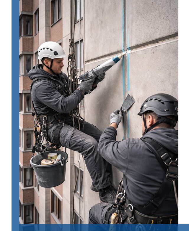 Вторичная герметизация швов фасада и кровли в Минусинске