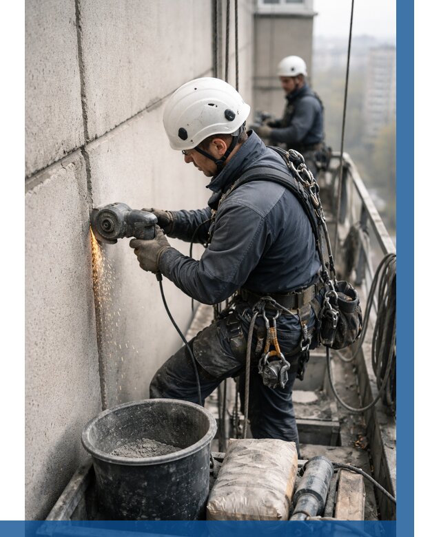 Штробление межпанельных швов в Минусинске от 1219 р. | ВЫСОТНИК-Мнс