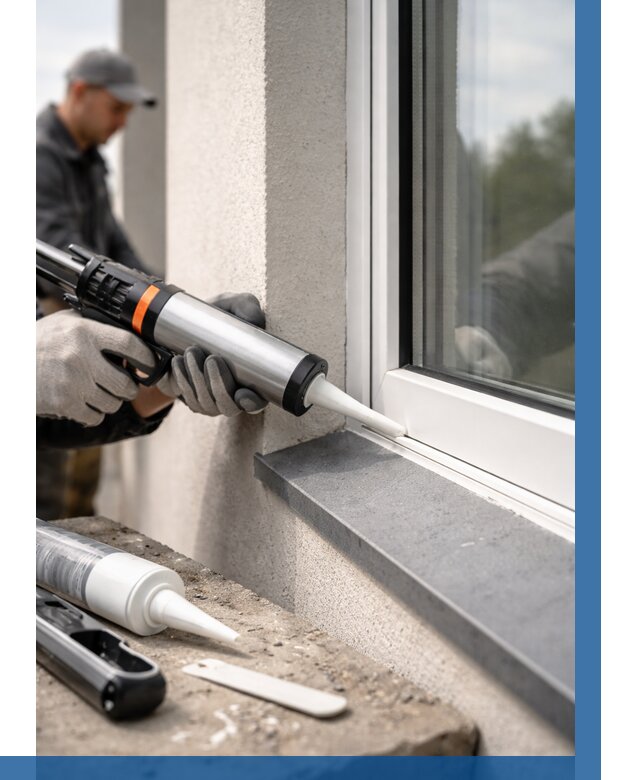 Герметизация монтажных швов окон в Минусинске от 660 р. | ВЫСОТНИК-Мнс