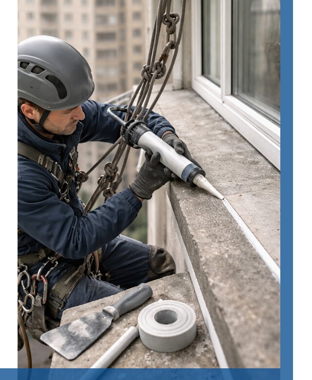 Герметизация балконного козырька в Минусинске от 4572 р. | ВЫСОТНИК-Мнс