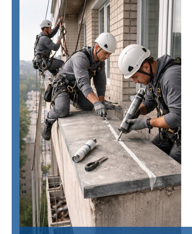 Герметизация балконного козырька в Минусинске профессионально