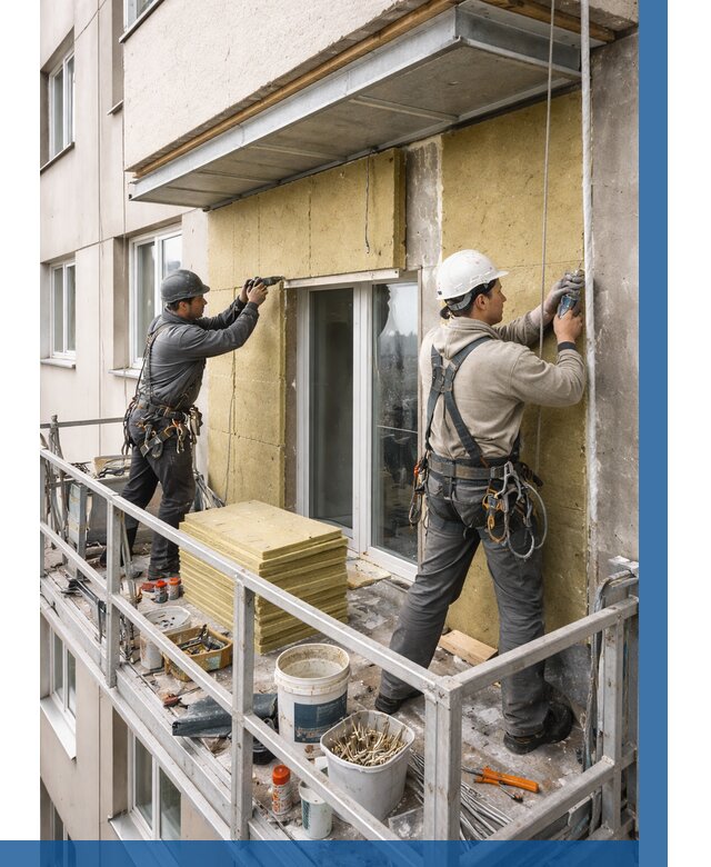 Утепление балкона снаружи в Минусинске от 1626 р. под ключ ВЫСОТНИК-Мнс