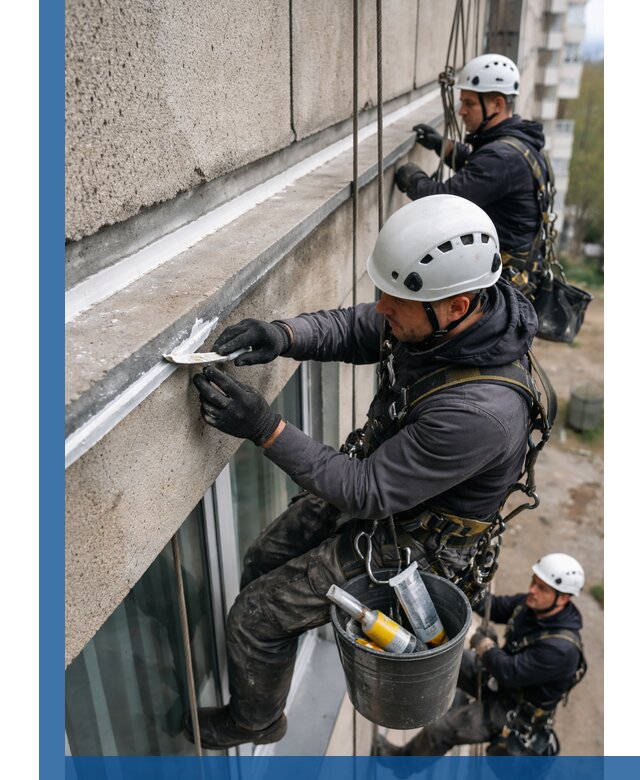 Герметизация примыкания балкона в Минусинске под ключ с гарантией