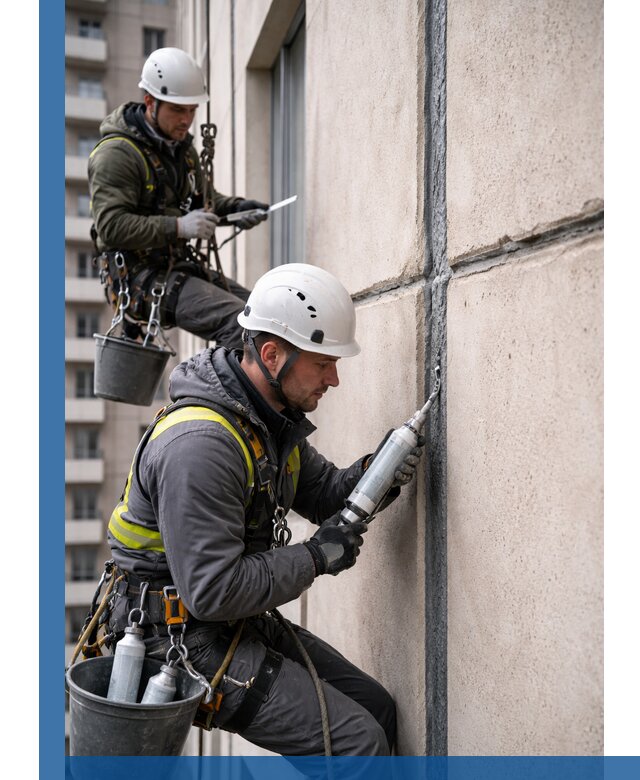 Герметизация деформационных швов фасада в Минусинске качественно