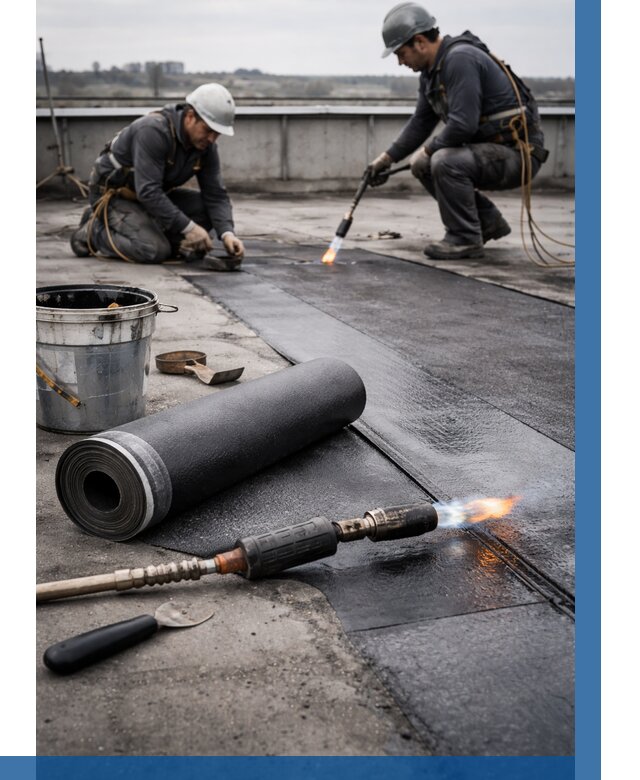 Ремонт рулонной кровли в Минусинске от 660 р. | ВЫСОТНИК-Мнс