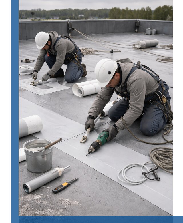 Ремонт мембранной кровли в Минусинске качественно и с гарантией