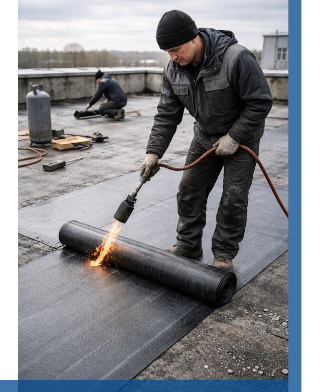 Ремонт наплавляемой кровли в Минусинске от 711 р. | ВЫСОТНИК-Мнс