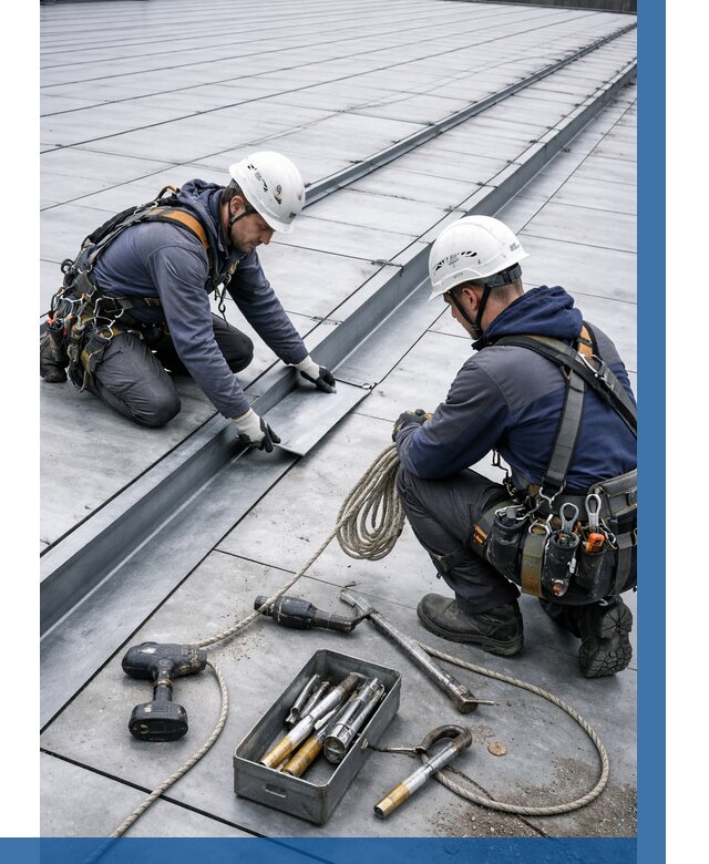 Ремонт фальцевой кровли в Минусинске от 711 р. | ВЫСОТНИК-Мнс