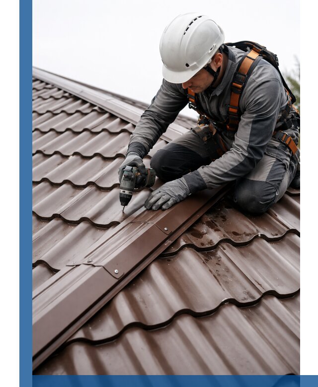 Ремонт металлочерепицы на крыше в Минусинске профессионально