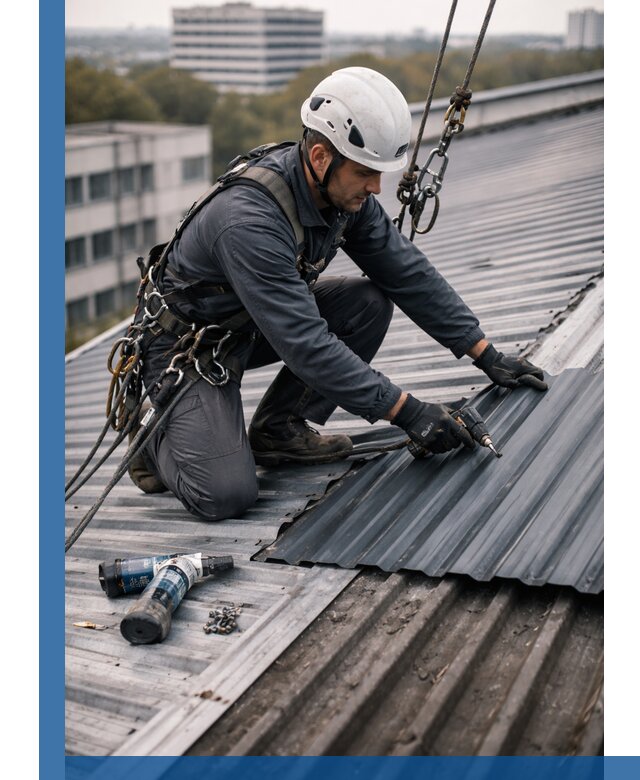 Ремонт профнастила на кровле в Минусинске, работы под ключ