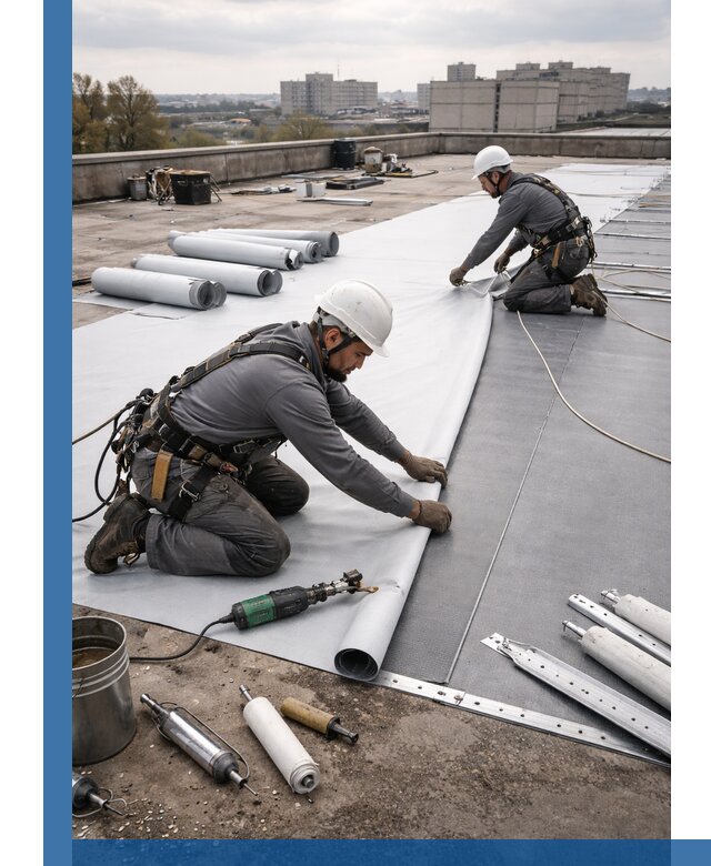 Монтаж мембранной кровли в Минусинске для промышленных зданий