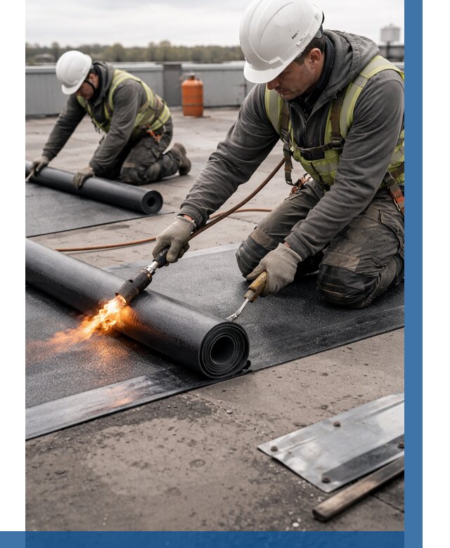 Монтаж наплавляемой кровли в Минусинске от 864 р. — ВЫСОТНИК-Мнс