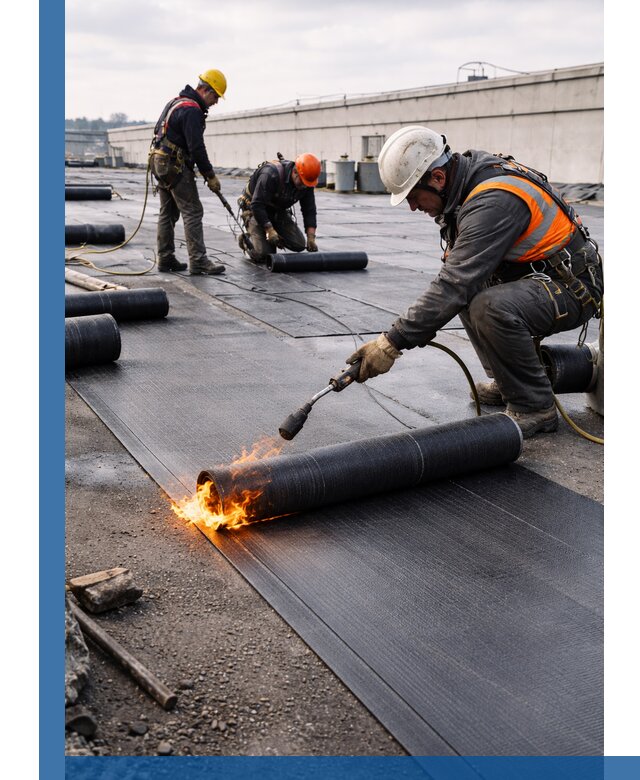 Монтаж наплавляемой кровли в Минусинске профессионально