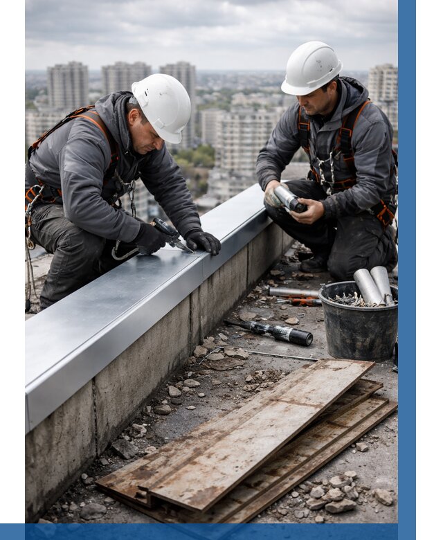 Замена парапетных крышек под ключ в Минусинске от 1219 р. | ВЫСОТНИК-Мнс