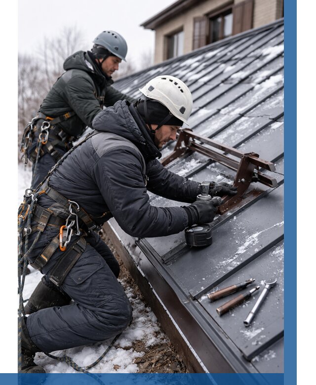 Монтаж снегозадержателей в Минусинске от 457 р. | ВЫСОТНИК-Мнс