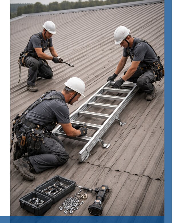 Монтаж кровельной лестницы в Минусинске от 4572 р. | ВЫСОТНИК-Мнс