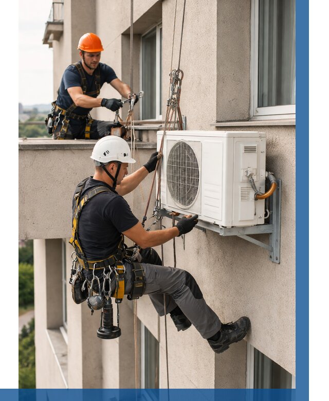 Монтаж внешнего блока кондиционера в Минусинске от 6605 р. | ВЫСОТНИК-Мнс