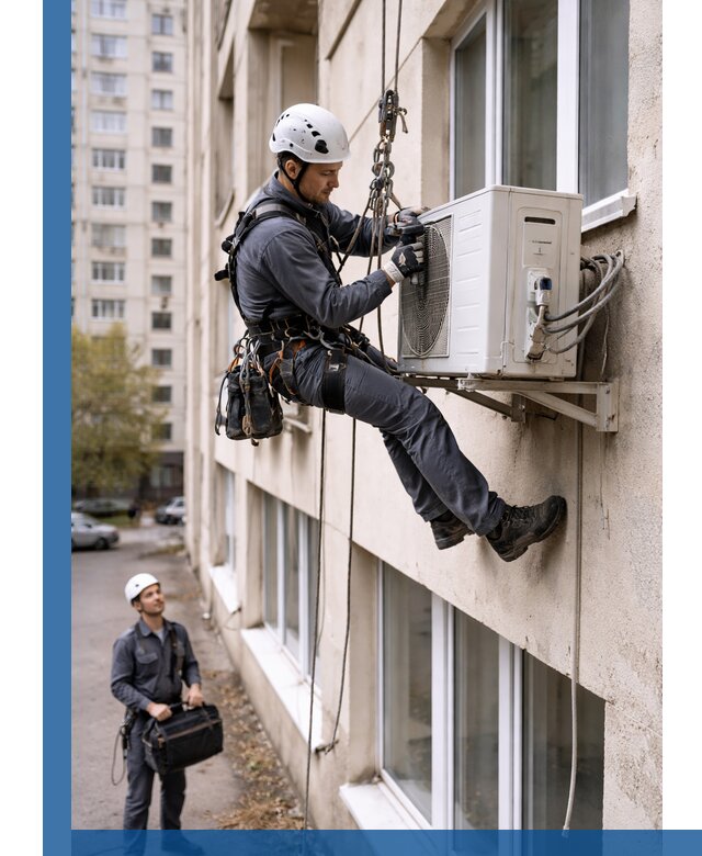 Демонтаж внешнего блока кондиционера в Минусинске профессионально