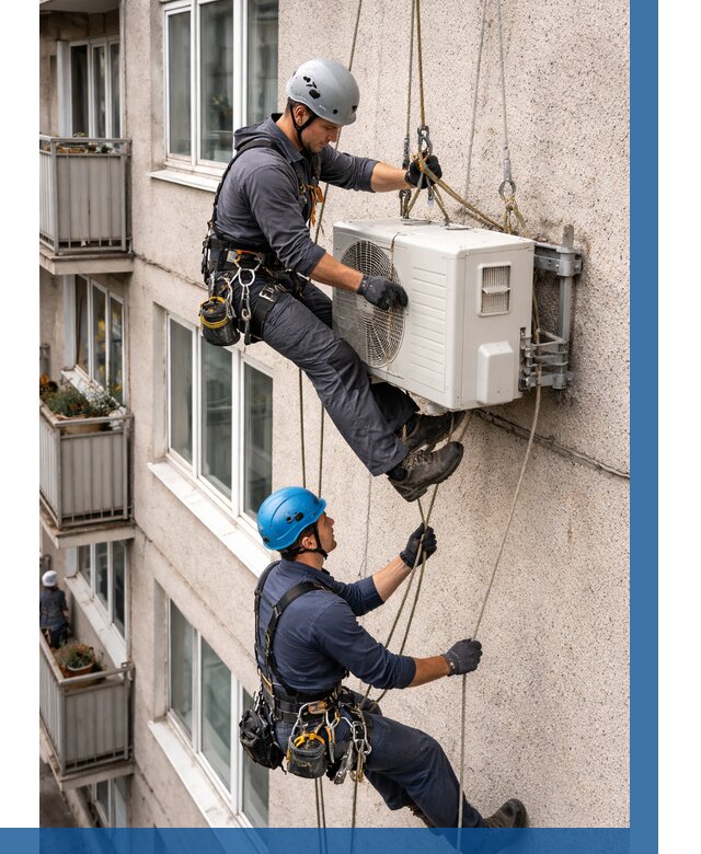 Перенос внешнего блока кондиционера в Минусинске от 9145 р.| ВЫСОТНИК-Мнс