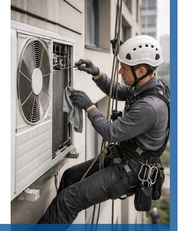 Обслуживание внешнего блока кондиционера в Минусинске от 2743 р.ВЫСОТНИК-Мнс