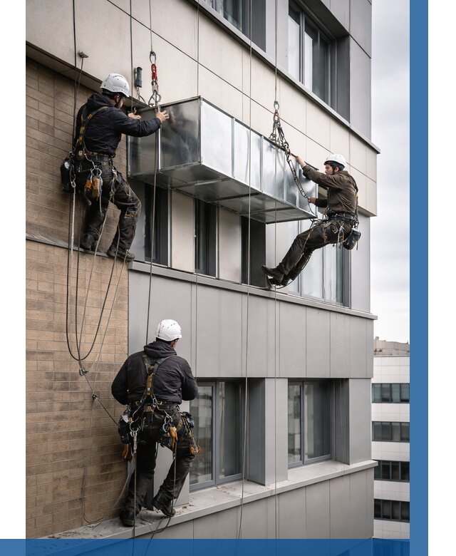 Монтаж воздуховодов на фасаде в Минусинске от 1524 р. | ВЫСОТНИК-Мнс