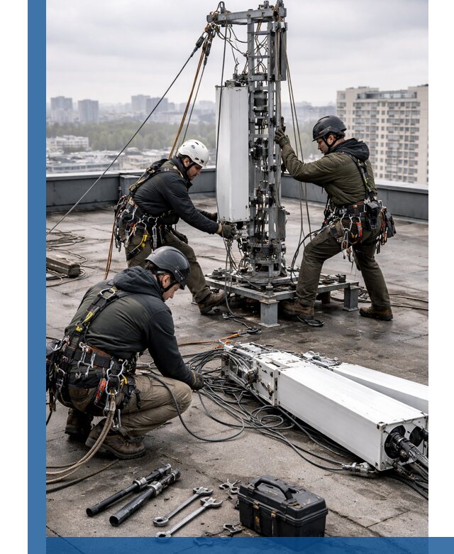 Демонтаж антенн на крыше зданий в Минусинске с гарантией