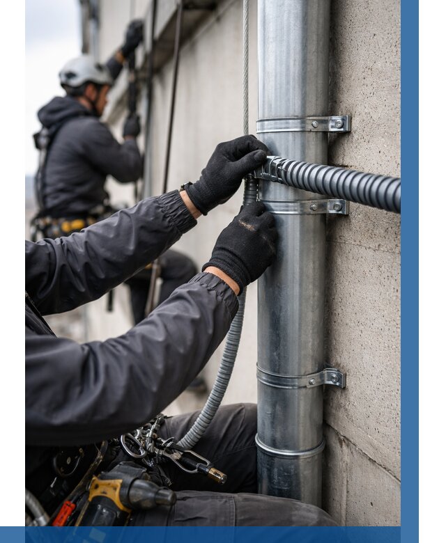 Монтаж гофры для кабеля в Минусинске от 305 р. | ВЫСОТНИК-Мнс