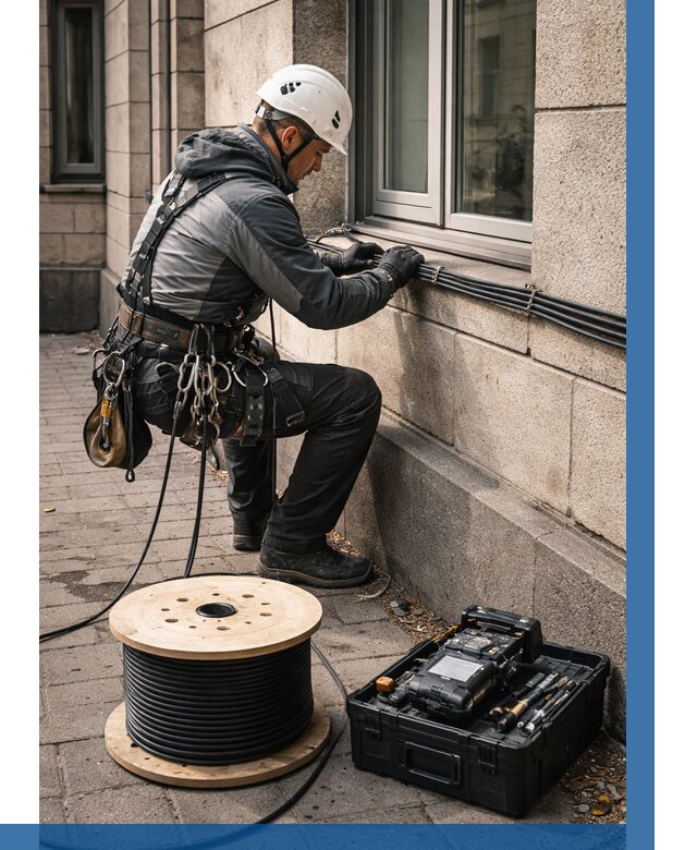 Прокладка оптоволоконного кабеля в Минусинске от 813 р. | ВЫСОТНИК-Мнс