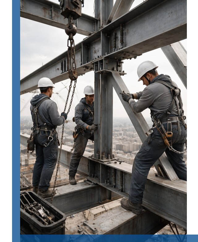 Профессиональный монтаж металлоконструкций на высоте в Минусинске